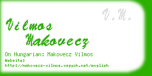 vilmos makovecz business card